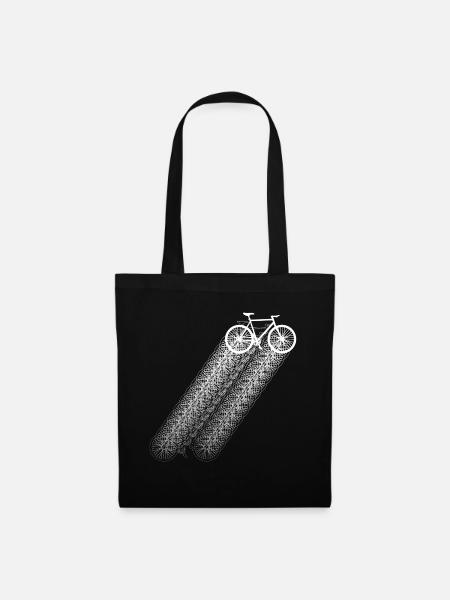 Fahrrad Fahrradfahren Fahrradtour - Stoffbeutel - Schwarz