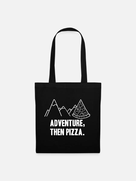 Adventure Pizza -Wandern, Klettern, Natur, Outdoor - Stoffbeutel - Schwarz
