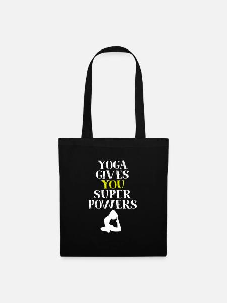 Yoga Frau - Stoffbeutel - Schwarz