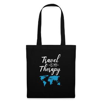 Travel is my Therapy - Tote Bag - black - Front