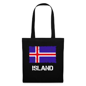 Islande - Sac en tissu - noir - Devant