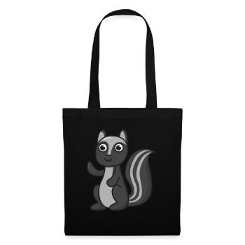 Skunk Cartoon Gift Animal Children Nature Animals - Tote Bag - black - Front
