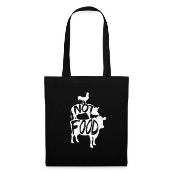 Vegan vegan végétalien - Sac en tissu - noir - Devant