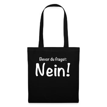 Before you ask: No! - Tote Bag - black - Front