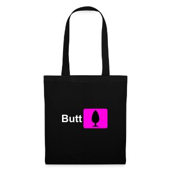 Butt Plug Icône Rose - Sac en tissu - noir - Devant