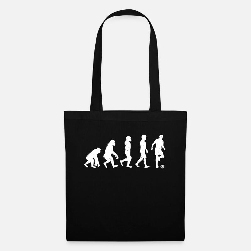 Mankind Evolution Soccer - Evolution Football - Tote Bag - black