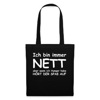 lustiger Spruch - Stoffbeutel - Schwarz - Vorne