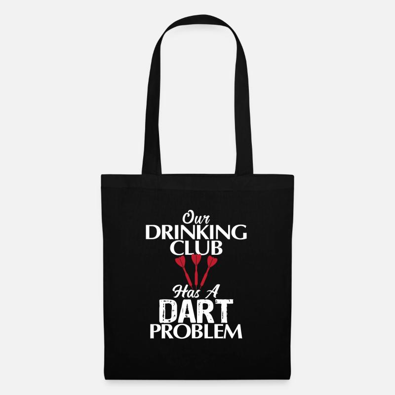 Our Drinking Club Has A dart Problem 01 - Tote Bag - black