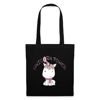 Unicorn Power - Stoffbeutel - Schwarz - Vorne