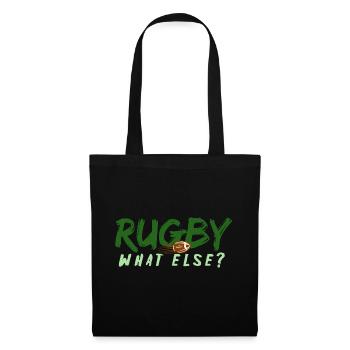 Rugby - Quoi d'autre? Hommes, femmes enfants cadeau - Sac en tissu - noir - Devant