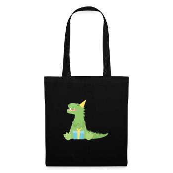 T Rex cadeau d’anniversaire - Sac en tissu - noir - Devant