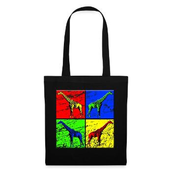Giraffe - Stoffbeutel - Schwarz - Vorne
