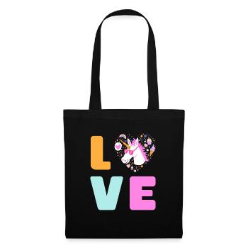 Unicorn love - Tote Bag - black - Front