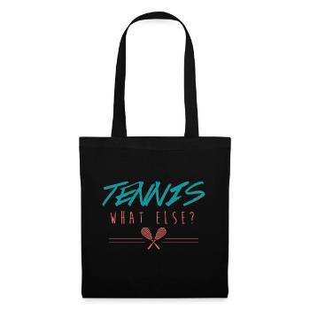 Tennis - Quoi d'autre? Sport hommes femmes cadeau - Sac en tissu - noir - Devant