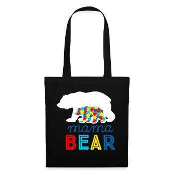 Autismus Autist ADHS Mutter Mama Asperger Geschenk - Stoffbeutel - Schwarz - Vorne