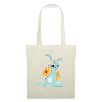 Hase häschen musik becken kinder geschenkidee - Stoffbeutel - Natur - Vorne