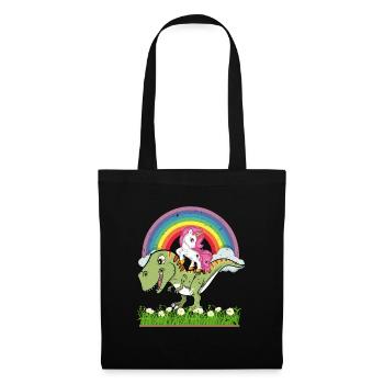 CHEMISE DE BÉBÉ DRÔLE | ENFANT DINOSAUR UNICORN - Sac en tissu - noir - Devant