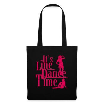 Danse en ligne - Sac en tissu - noir - Devant