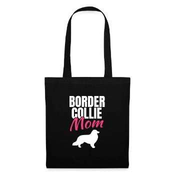 Border Collie - Stoffbeutel - Schwarz - Vorne