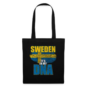 Suède drapeau Scandinavie Stockholm cadeau - Sac en tissu - noir - Devant