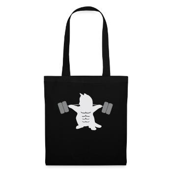 WEIGHTKEEPER CAT FUNNY T-SHIRT IDÉE CADEAU - Sac en tissu - noir - Devant