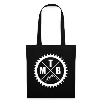 Idée cadeau cadeau vélo de montagne - Sac en tissu - noir - Devant