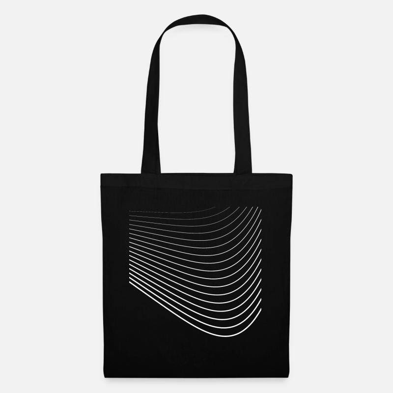 Curves (white) - Tote Bag - black