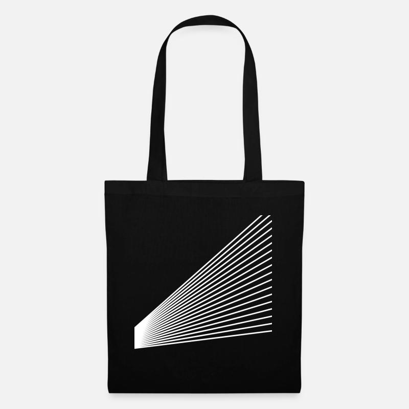 Rayon diagonale (blanc) - Sac en tissu - noir