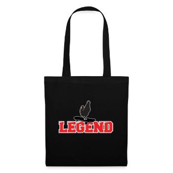 POULET SUR SKATEBOARD CADEAU AMUSANT POUR LES PATINEURS - Sac en tissu - noir - Devant