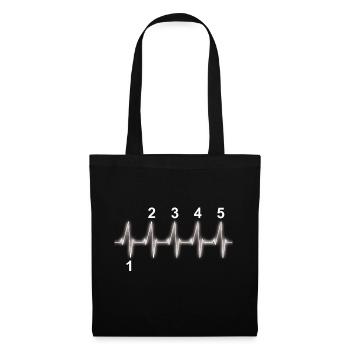 Circuit, moto, motocross, vélo, cadeau - Sac en tissu - noir - Devant