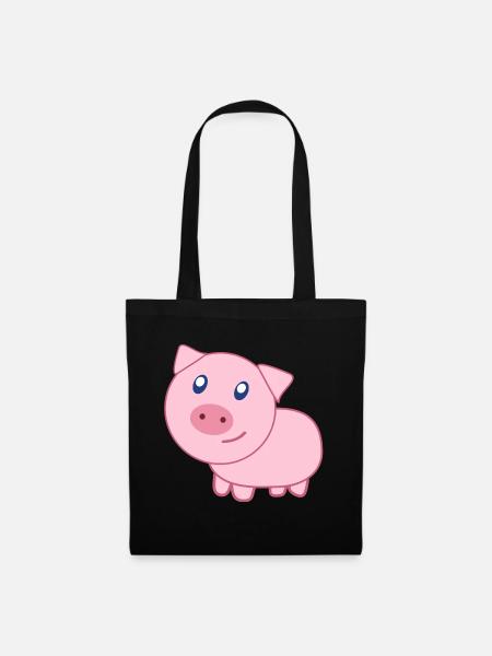 Ferkel - Stoffbeutel - Schwarz