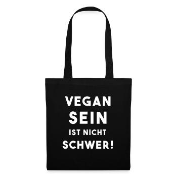 vegan n’est pas lourd - Sac en tissu - noir - Devant