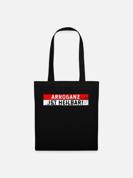 Arroganz ist heilbar - Stoffbeutel - Schwarz