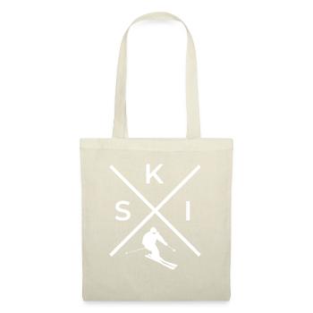 Ski alpin cadeau ski alpin - Sac en tissu - nature - Devant