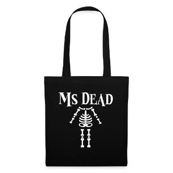 Mme Dead Halloween squelette cadeau - Sac en tissu - noir - Devant