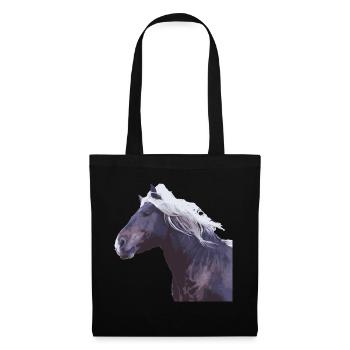 Horse Cold Blood Mane Horse Head Photo Gift Real - Tote Bag - black - Front