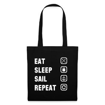 Sailing skipper sailboat yacht adventure gift - Tote Bag - black - Front