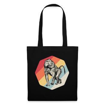 Pavian Affe Gorilla Geschenk - Stoffbeutel - Schwarz - Vorne