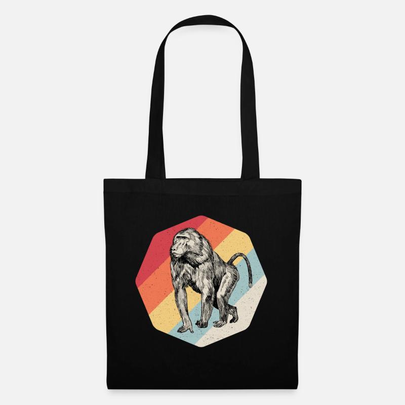 Baboon monkey gorilla gift - Tote Bag - black