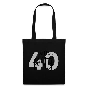 40ème anniversaire - Sac en tissu - noir - Devant