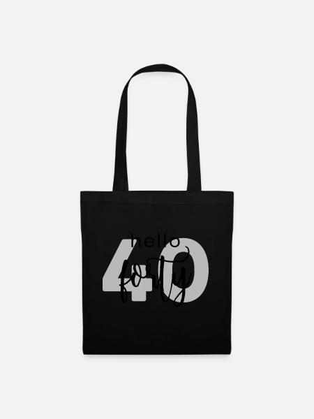 40 Geburtstag - Stoffbeutel - Schwarz