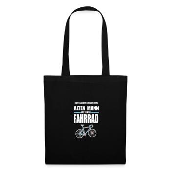 Unterschätze Männer nicht mit einem Fahrrad - Stoffbeutel - Schwarz - Vorne