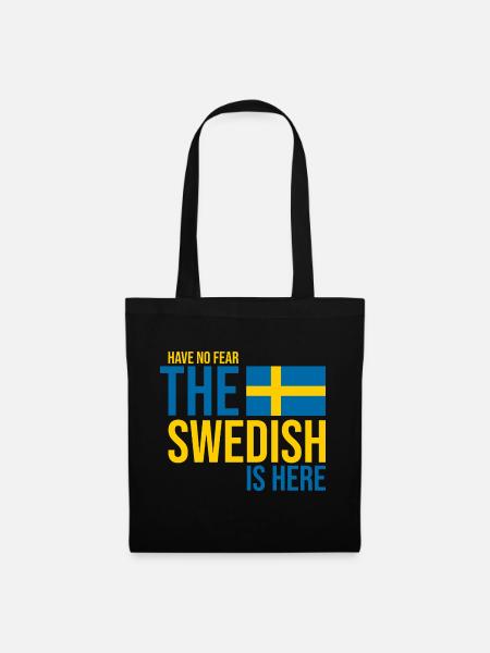 Schweden schwedisch - Stoffbeutel - Schwarz