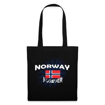 Flag Forever Norway Norvège - Sac en tissu - noir - Devant