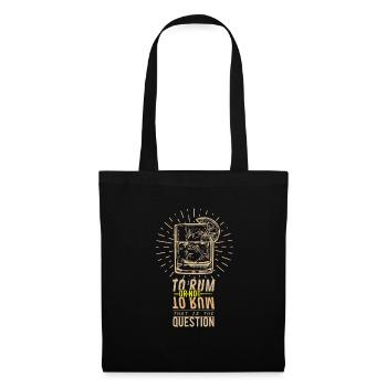 Rhum, ou pas rhum, idée cadeau - Sac en tissu - noir - Devant