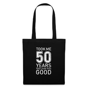 50ème cadeau d'anniversaire drôle disant numéro drôle - Sac en tissu - noir - Devant