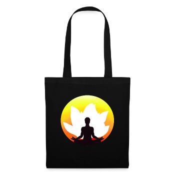 yoga meditation lotus lotus flower - Tote Bag - black - Front