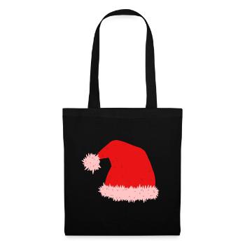 Chapeau de Père noël - Sac en tissu - noir - Devant