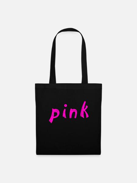 pink - Stoffbeutel - Schwarz