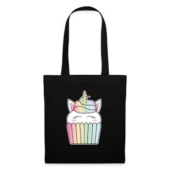 Cute unicorn cupcake tart bake LGBT apron - Tote Bag - black - Front
